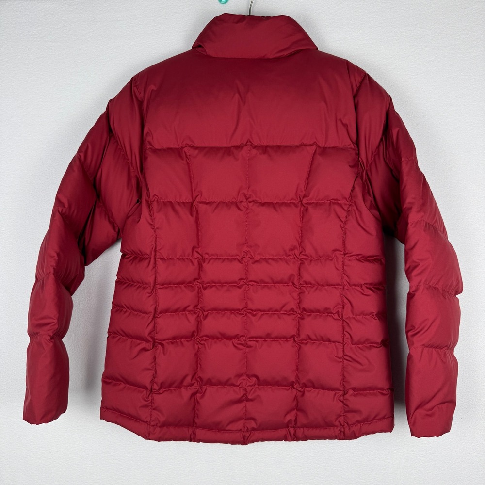 L.L. Bean DownTek Down Puffer Jacket Womens L Red Zipper Pockets Gorpcore - Picture 2 of 12